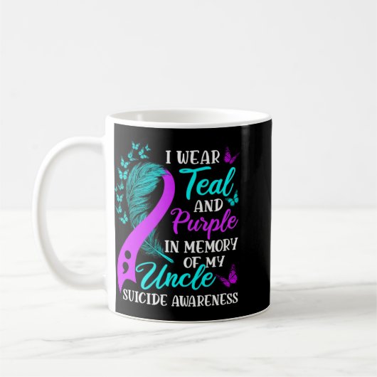 Wear Teal Purple In Memory Of My Uncle Suicide Awa Kaffeetasse (Links)