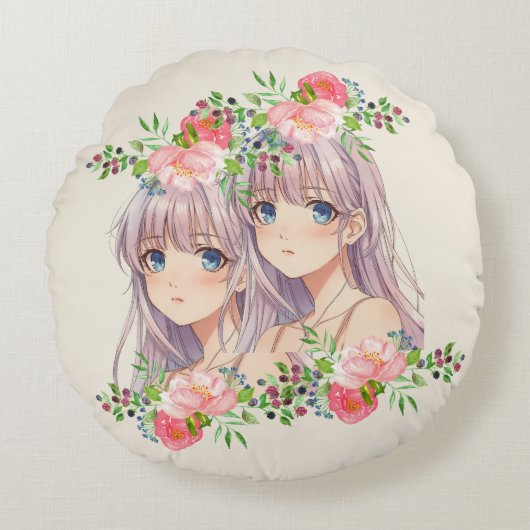 Wear Your Imagination Rundes Kissen (Vorderseite)