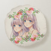 Wear Your Imagination Rundes Kissen (Rückseite)