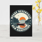 Weare Reservoir New Hampshire Sunset T Shirt Karte (Gelbe Blume)