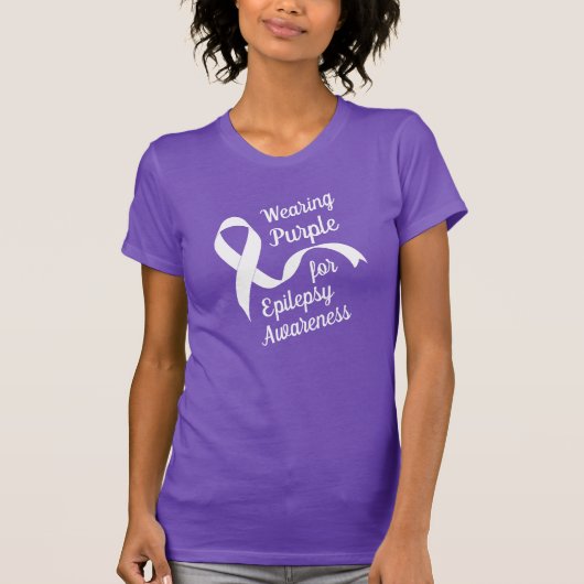 Wearing Purple for Epilepsy Awareness T-Shirt (Vorderseite)