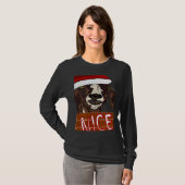 Wearing Santa Hat Nice Sign Christmas Goat T-Shirt (Vorne ganz)