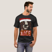 Wearing Santa Hat Nice Sign Christmas Goat T-Shirt (Vorne ganz)