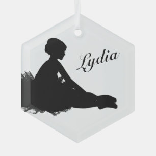 Weary Ballerina Personalisiert Ornament Aus Glas