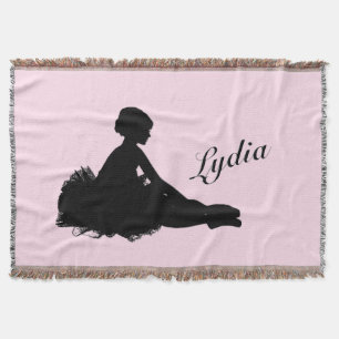 Weary Ballerina Personalisiert w Name Pink Decke