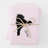 Weary Ballerina Personalisiert w Name Pink Geschenkpapier Set (Beispiel)