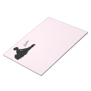 Weary Ballerina Personalisiert w Name Pink Notizblock