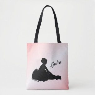 Weary Ballerina Personalisiert w Name Pink Tasche