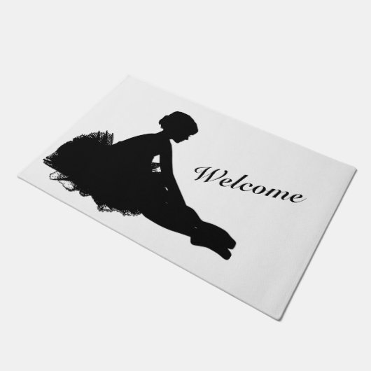 Weary Ballerina Welcome Fußmatte (Schrägansicht)