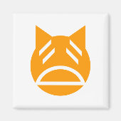 Weary Emoji Cat Magnet (Vorne)