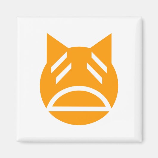 Weary Emoji Cat Magnet (Vorne)