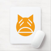 Weary Emoji Cat Mousepad (Mit Mouse)