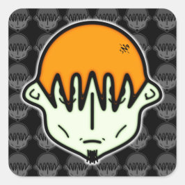 Weary Greenish Typ mit Goatev3 Quadratischer Aufkleber