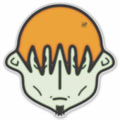 Weary Greenish Typ mit Ziege v1 Aufkleber (Vorderseite)