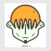 Weary Greenish Typ mit Ziege v1 Aufkleber (Blatt)