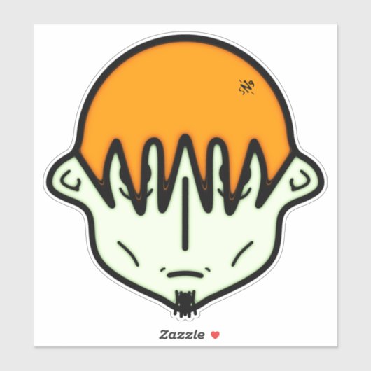 Weary Greenish Typ mit Ziege v1 Aufkleber (Blatt)