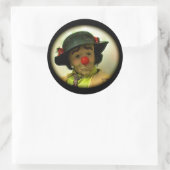 Weary Willie Sad Face Clown Large Round Sticker (Tasche)