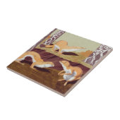 Weasel Animal Vintag Print Fliese (Seite)