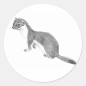 Weasel-Aufkleber Runder Aufkleber (Vorderseite)