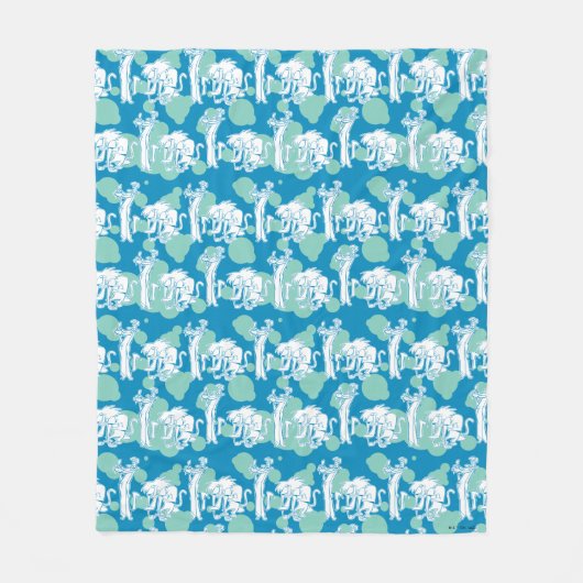 Weasel & Baboon Blue Character Pattern Fleecedecke (Vorderseite)