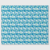 Weasel & Baboon Blue Character Pattern Geschenkpapier (Flach)