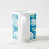 Weasel & Baboon Blue Character Pattern Jumbo-Tasse (Rückseite)