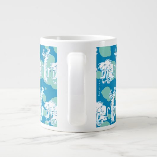 Weasel & Baboon Blue Character Pattern Jumbo-Tasse (Rückseite)