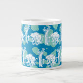 Weasel & Baboon Blue Character Pattern Jumbo-Tasse (Vorderseite)