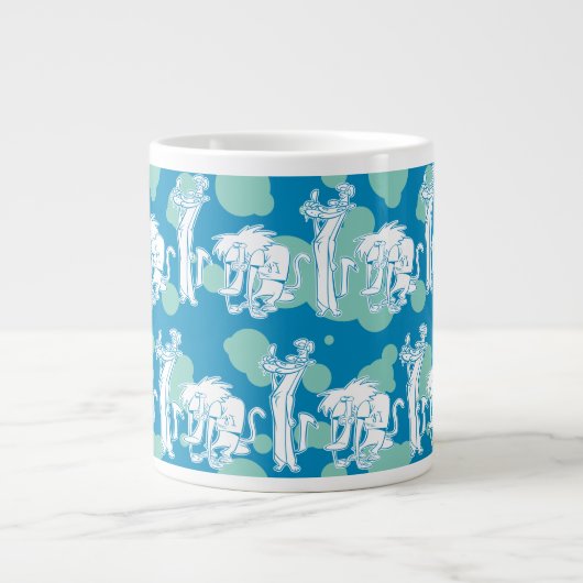Weasel & Baboon Blue Character Pattern Jumbo-Tasse (Vorderseite)