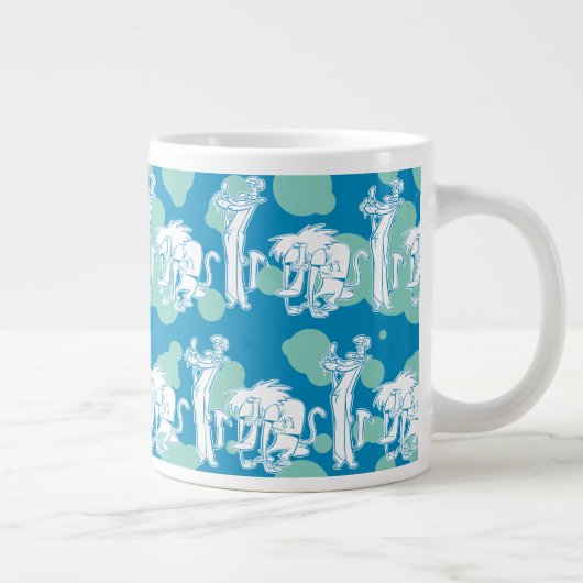 Weasel & Baboon Blue Character Pattern Jumbo-Tasse (Rechts)