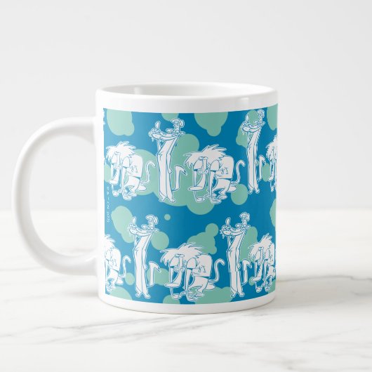 Weasel & Baboon Blue Character Pattern Jumbo-Tasse (Links)