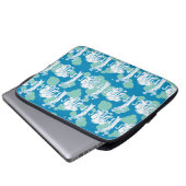 Weasel & Baboon Blue Character Pattern Laptopschutzhülle (Vorne Knopf)