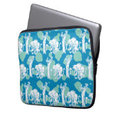 Weasel & Baboon Blue Character Pattern Laptopschutzhülle (Vorderseite Links)