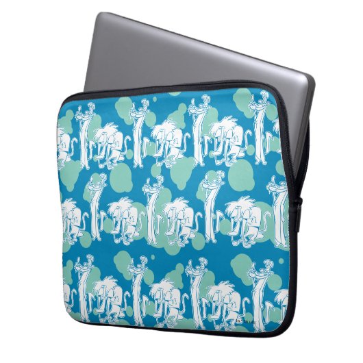 Weasel & Baboon Blue Character Pattern Laptopschutzhülle (Vorderseite Links)