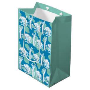 Weasel & Baboon Blue Character Pattern Mittlere Geschenktüte
