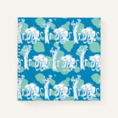 Weasel & Baboon Blue Character Pattern Notizblock (Vorderseite)