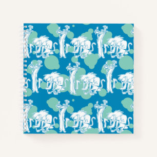 Weasel & Baboon Blue Character Pattern Notizblock