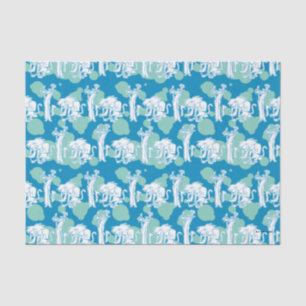Weasel & Baboon Blue Character Pattern Seidenpapier