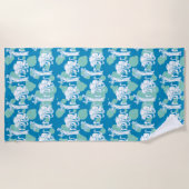 Weasel & Baboon Blue Character Pattern Strandtuch (Vorderseite)
