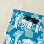 Weasel & Baboon Blue Character Pattern Strandtuch (Beispiel)