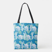 Weasel & Baboon Blue Character Pattern Tasche (Rückseite)