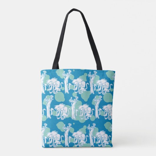 Weasel & Baboon Blue Character Pattern Tasche (Rückseite)