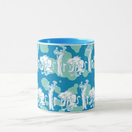 Weasel & Baboon Blue Character Pattern Tasse (Zentrum)