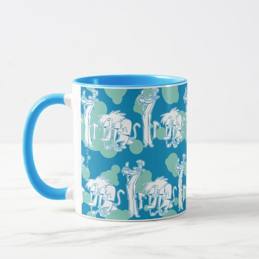 Weasel & Baboon Blue Character Pattern Tasse (Links)