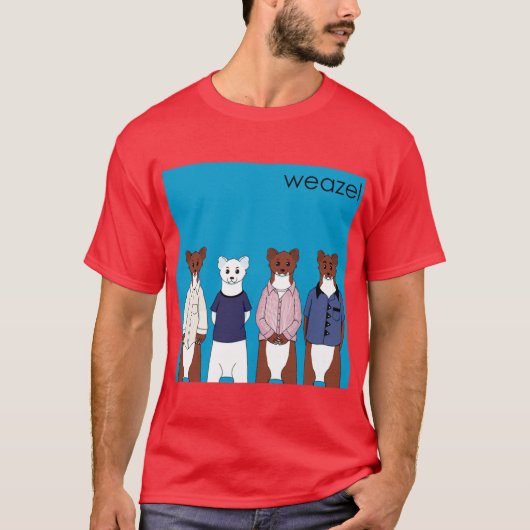 Weasel Blue Album funny friends T-Shirt (Vorderseite)