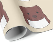 Weasel Face Geschenkpapier (Rolleneckpunkt)