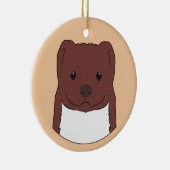 Weasel Face Keramik Ornament (Rechts)