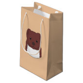 Weasel Face Kleine Geschenktüte (Rückseite Schrägansicht)
