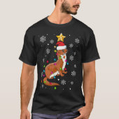 Weasel Lighting Xmas Tree Matching Weasel Christma T-Shirt (Vorderseite)