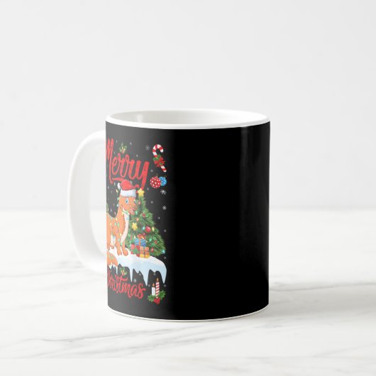 Weasel Merry Christmas Tree Lighting Weasel Xmas  Kaffeetasse (Vorderseite Links)
